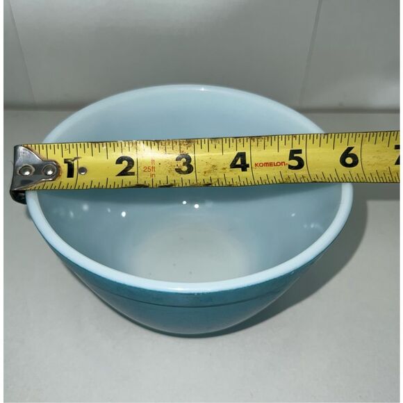 PYREX 1.5 Pint 5.5 Diameter Glass Vintage Mixing Bowl Ovenware 401 Blue Nesting - Picture 5 of 5